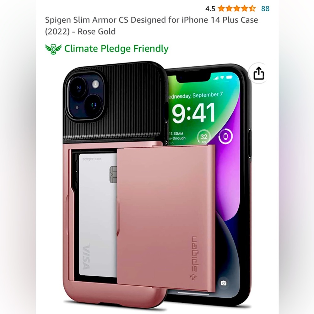 iPhone  14 Plus| Spigen[Slim Armor CS] Slim Cover